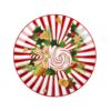 Brandani Piatto portata tondo Le Chicche in porcellana decorata. Piatto natalizio a righe per servire dolci e torte. Acquista su Savino Arte e Design!