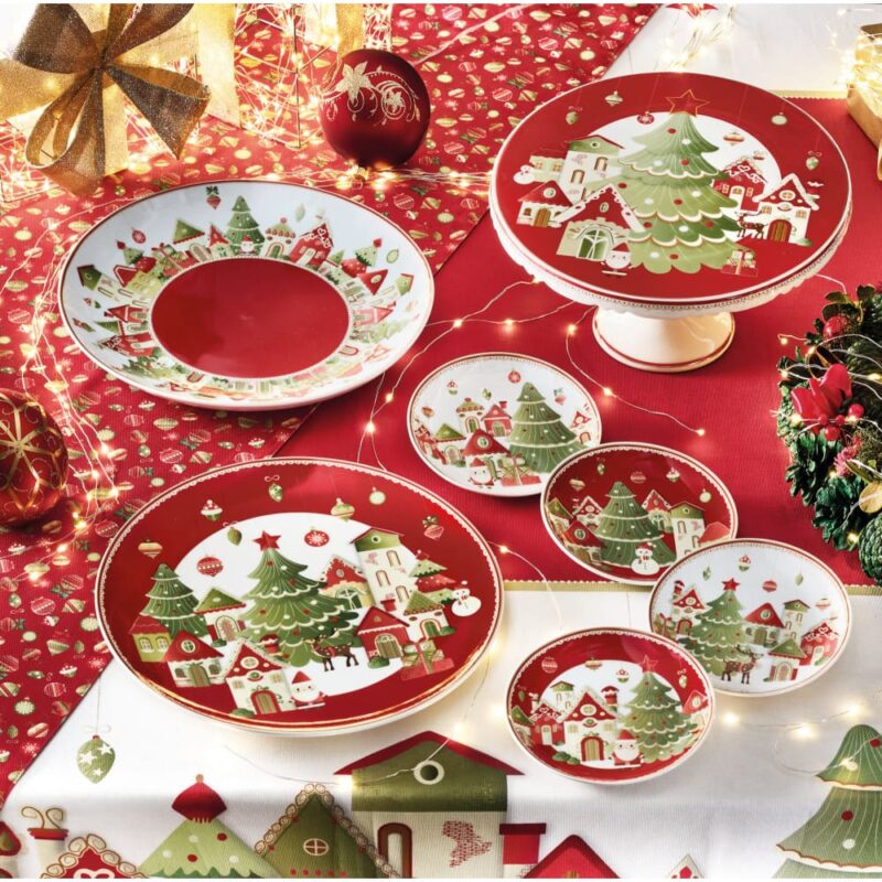 Alternative view of BRANDANI Piatto Portata Villaggio in Festa in Porcellana New Bone China
