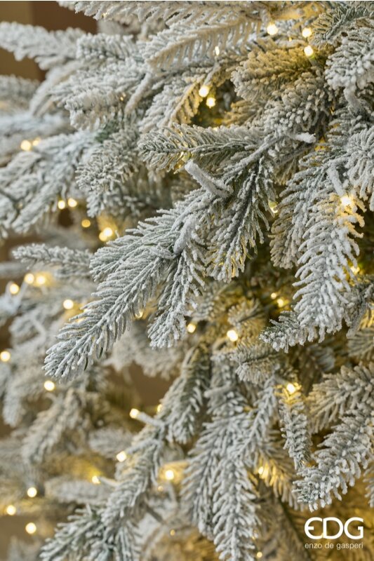 EDG Enzo De Gasperi Albero di Natale Pino Cortina Innevato 180 cm con 1800 Led - immagine 3
