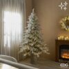Albero di Natale Pino Cortina Innevato EDG 210 cm Ø148 cm con 2500 mini LED, telecomando, IP44. Fogliame Real Touch e apertura ad ombrello. Savino Arte e Design!