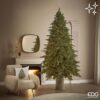Albero di Natale Total PE Pino Imperial New EDG 240 cm Ø150 cm con 5300 mini LED, telecomando, IP44. Fogliame 100% Real Touch e apertura ad ombrello.