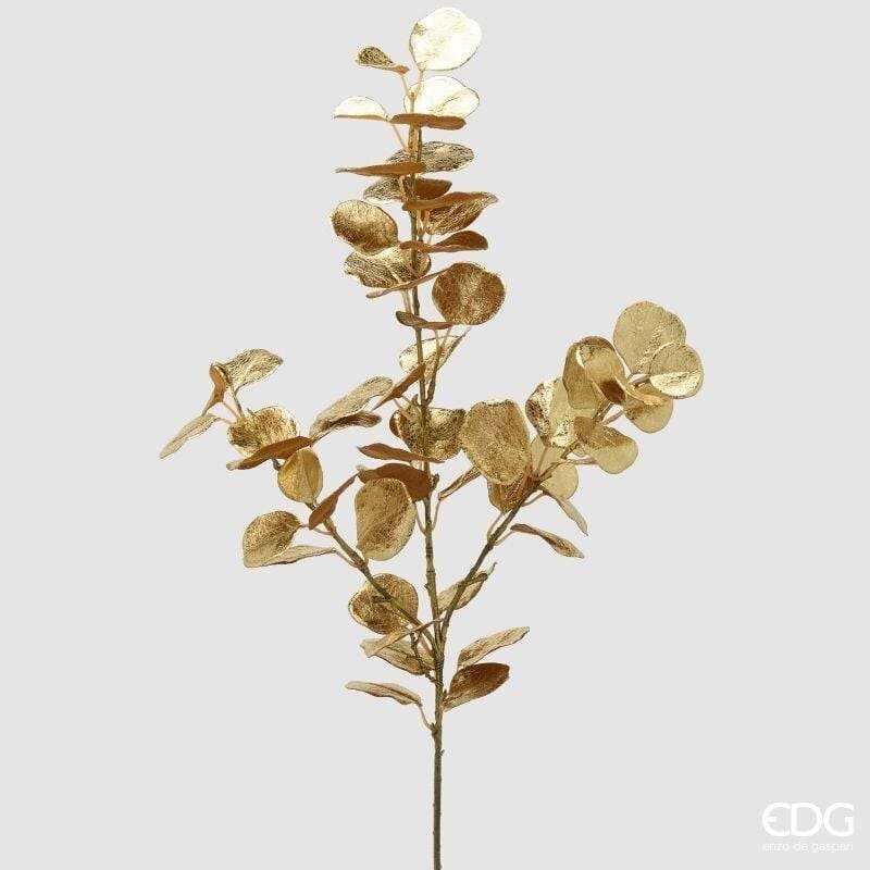 Ramo di eucalipto artificiale oro EDG 83 cm. Elegante e luminoso addobbo per il tuo albero o per la casa. Acquista online su Savino Arte e Design!