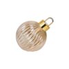 Brandani Sfera luminosa di Natale in vetro lavorato ambra con LED interni diametro 14,5 cm. Decorazione calda da appendere. Acquista su Savino Arte e Design!