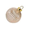 Brandani Sfera luminosa di Natale in vetro lavorato ambra con LED interni diametro 18 cm. Decorazione calda da appendere. Acquista su Savino Arte e Design!