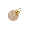 Brandani Sfera luminosa di Natale in vetro lavorato ambra con LED interni diametro 12 cm. Decorazione calda da appendere. Acquista su Savino Arte e Design!