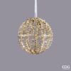 Sfera luminosa sospesa Stripes EDG diametro 30 cm con 300 microled caldi. Elegante palla di luce per interni ed esterni. Acquista su Savino Arte e Design!