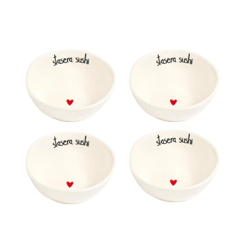 Alternative view of SIMPLE DAY Set 4 Coppette in Gres "Stasera Sushi"