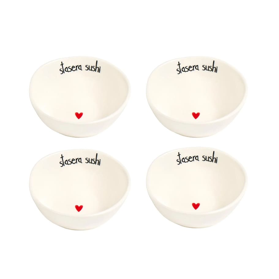 SIMPLE DAY Set 4 Coppette in Gres "Stasera Sushi" - immagine 2