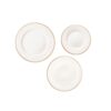 Brandani servizio piatti 18 pezzi Filo Oro in New Bone China. Set completo per 6 persone elegante con filo dorato. Acquista su Savino Arte e Design!