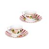 Brandani Set 2 tazzine caffè con piattino Le Chicche in porcellana decorata. Servizio espresso natalizio elegante e festoso. Acquista su Savino Arte e Design!