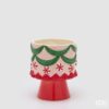 Vaso caramella in ceramica con supporto EDG 21cm: perfetto complemento natalizio per decorare la casa con la magia, la dolcezza e i colori delle feste.