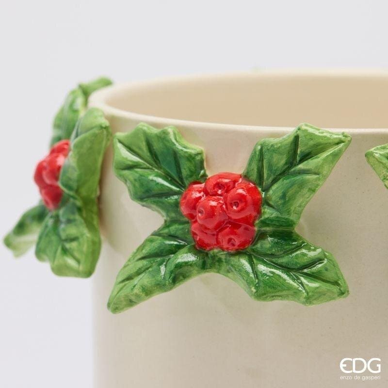 Alternative view of EDG Vaso Agrifoglio in ceramica 15 cm