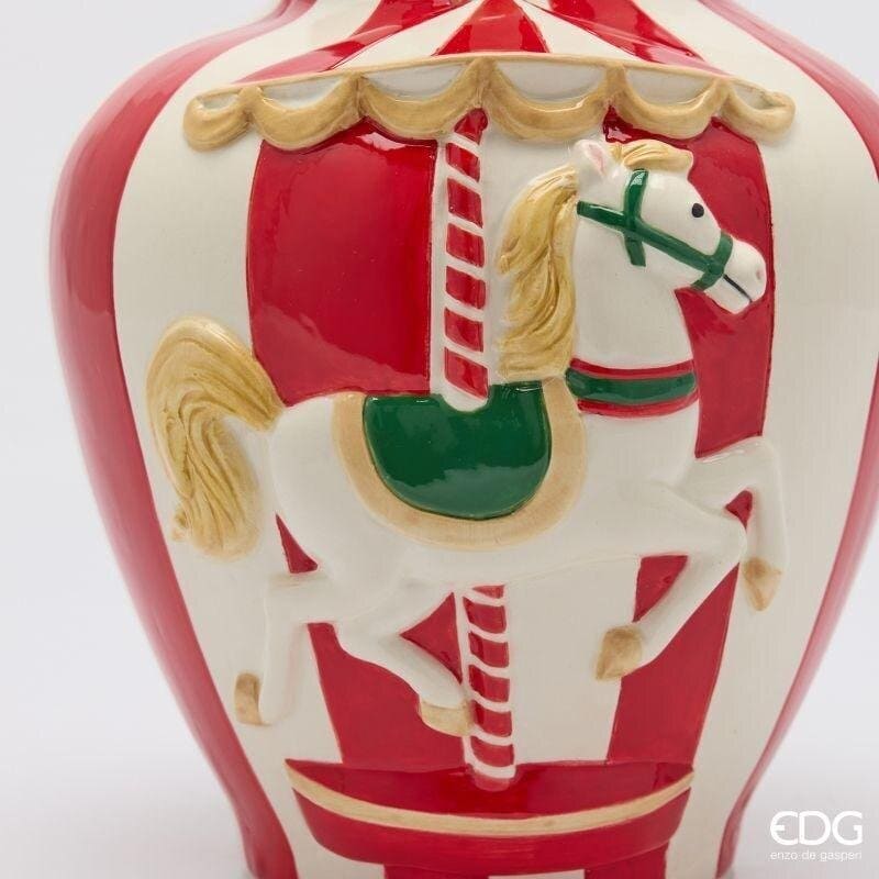 Alternative view of EDG Vaso Giostra con Cavallo in Ceramica 26 cm