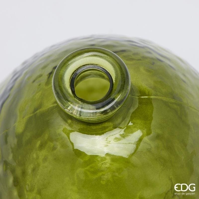Alternative view of EDG Vaso Monofiore in Vetro Effetto Martellato Verde