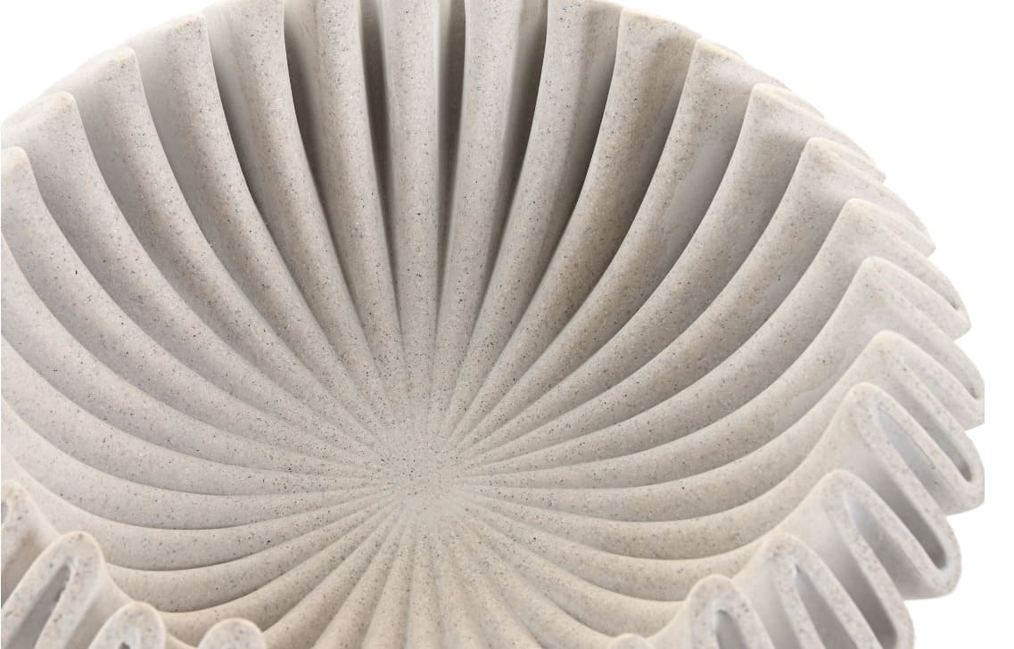 ITEM Centrotavola Scultoreo in Marmo Plissetato 30 cm - immagine 2
