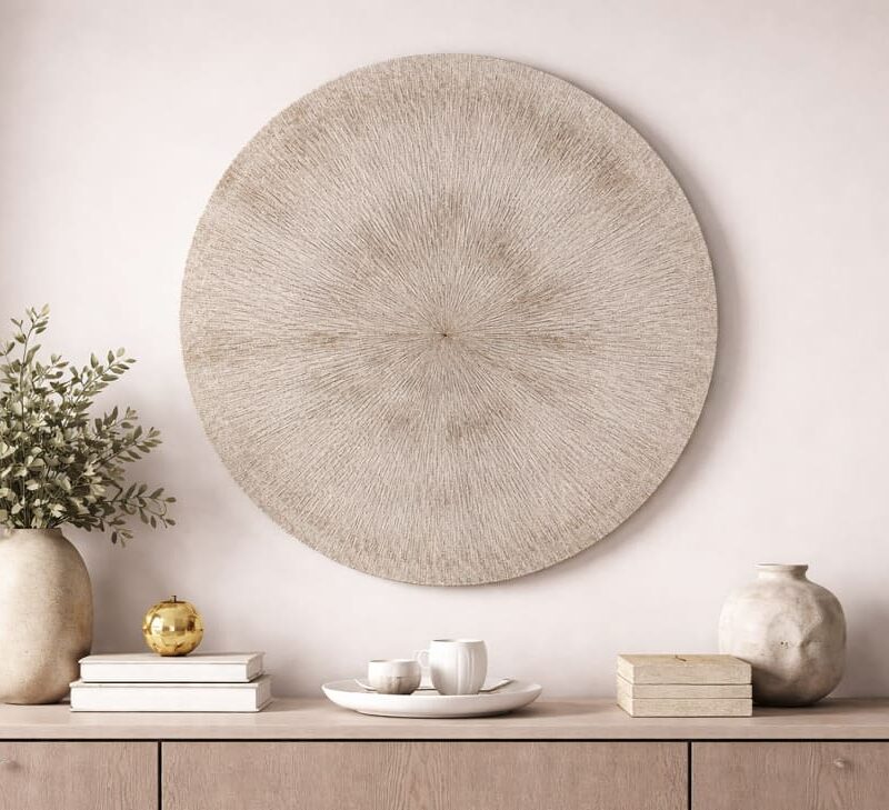 Alternative view of ITEM Decorazione da Parete Circolare Astratta in MDF Effetto Raggi di Luce 120 cm