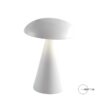 Lampada da tavolo LED ricaricabile a fungo Mascagni bianco opaco H 21 cm. Paralume orientabile e tecnologia touch senza fili. Acquista su Savino Arte e Design!