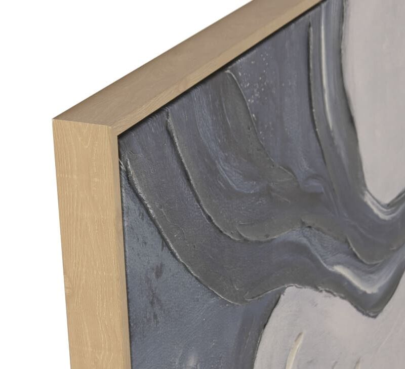 Alternative view of Quadro Moderno Astratto 82x122 su Tela Blu Notte e Bianco con Cornice