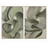 Quadro astratto su tela 80x120 cm con linee sinuose verde salvia e cornice inclusa. Vendita pezzo singolo in varianti assortite. Acquista su Savino Arte e Design!