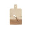 Tagliere da portata in marmo bianco e legno di acacia con coltello per formaggi incluso. Set elegante per aperitivi. Acquista online su Savino Arte e Design!