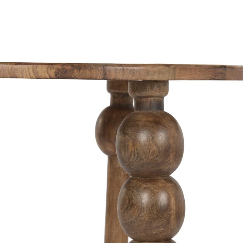 Alternative view of ITEM Tavolino da Salotto Tondo in Legno Massello di Mango con Gambe Scultoree