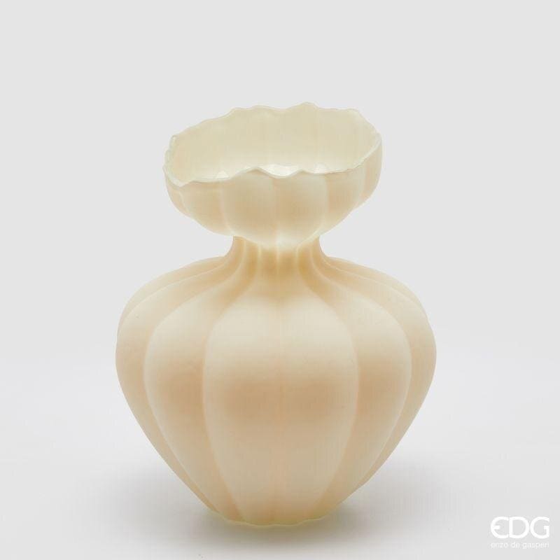 Alternative view of EDG Vaso Flow 32 cm in Vetro Satinato Avorio