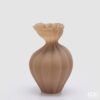 Vaso Flow EDG Enzo De Gasperi 30,5 cm in vetro satinato tortora nocciola a forma di fiore. Design elegante e caldo. Acquista su Savino Arte e Design!