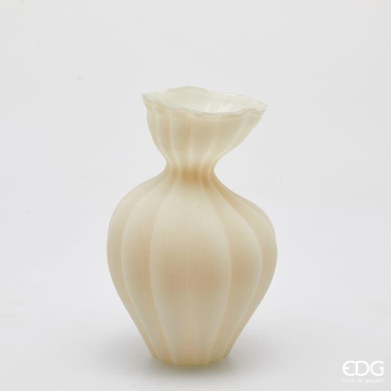 Alternative view of EDG Vaso Flow 30,5 cm in Vetro Satinato Avorio