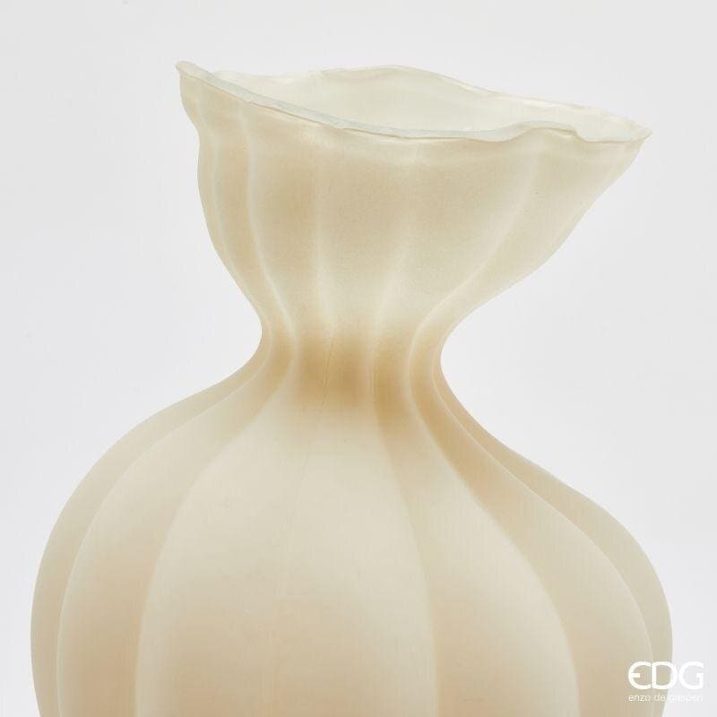 EDG Vaso Flow 30,5 cm in Vetro Satinato Avorio - immagine 3