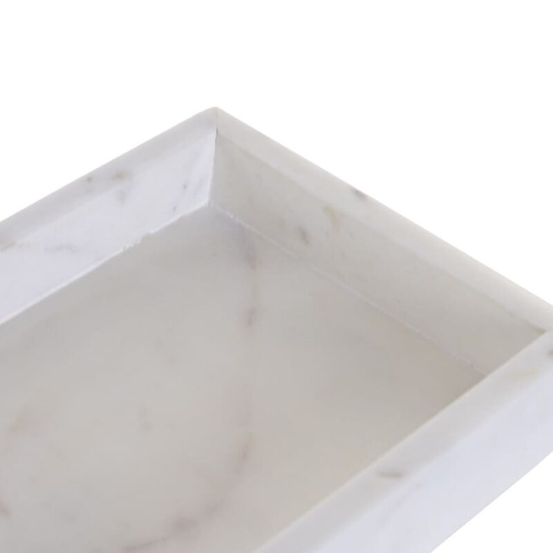 Alternative view of ITEM Vassoio Svuotatasche Rettangolare in Marmo Bianco 30,5x15,5 cm