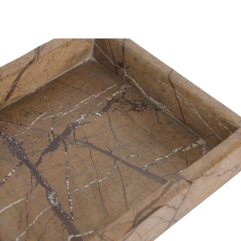 Alternative view of ITEM Vassoio Svuotatasche Rettangolare in Marmo Marrone 30,5x15,5 cm