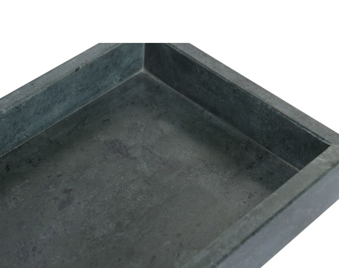 ITEM Vassoio Svuotatasche Rettangolare in Marmo Verde 30,5x15,5 cm - immagine 2